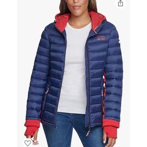 Tommy Hilfiger Womens Hooded Puffer Jacket